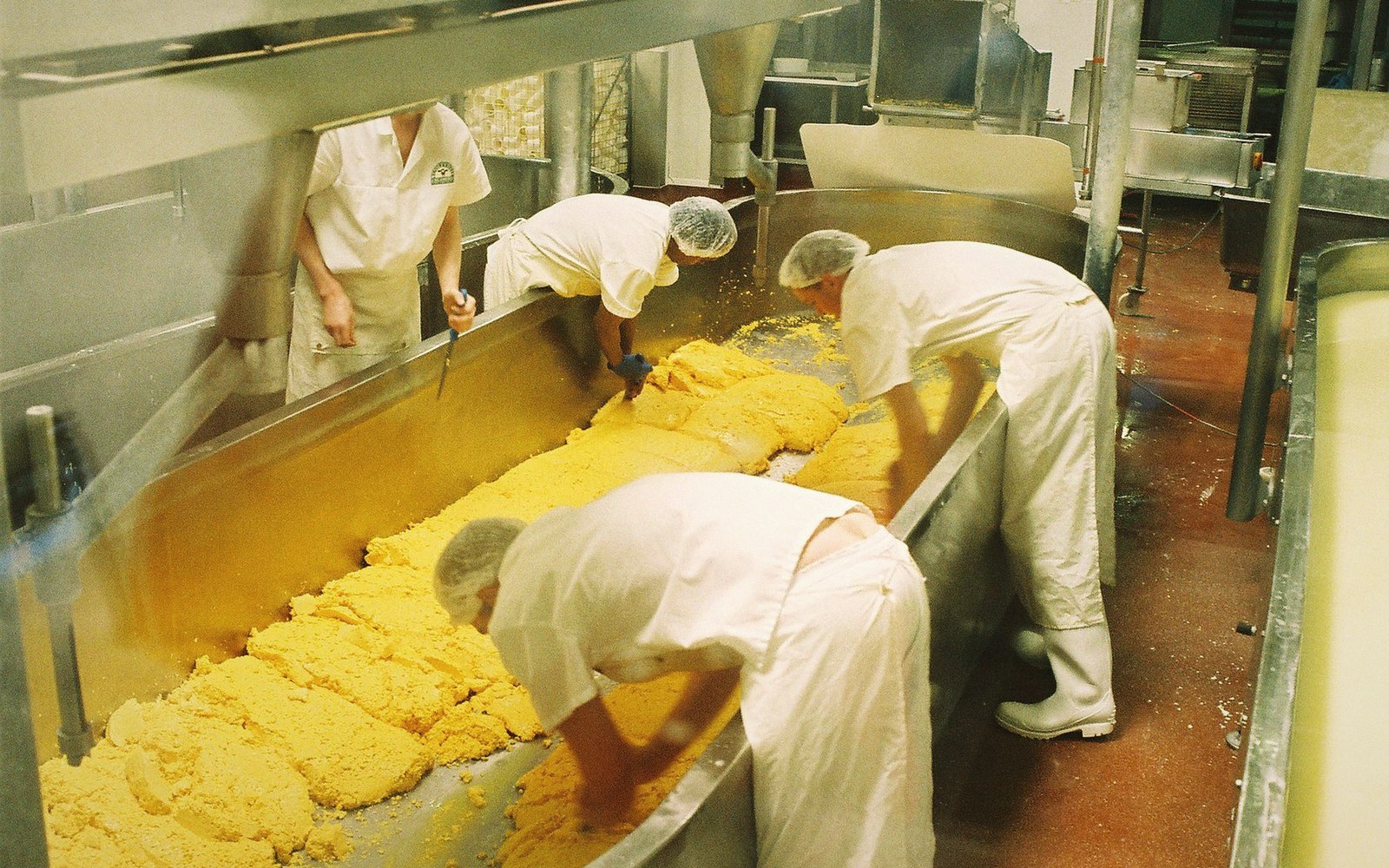 A copper cheese vat in a fruitière